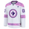 Dresovi Winnipeg Jets 2024-25 Fanatics Hockey Fights Cancer Practice Custom Bijela - Muške